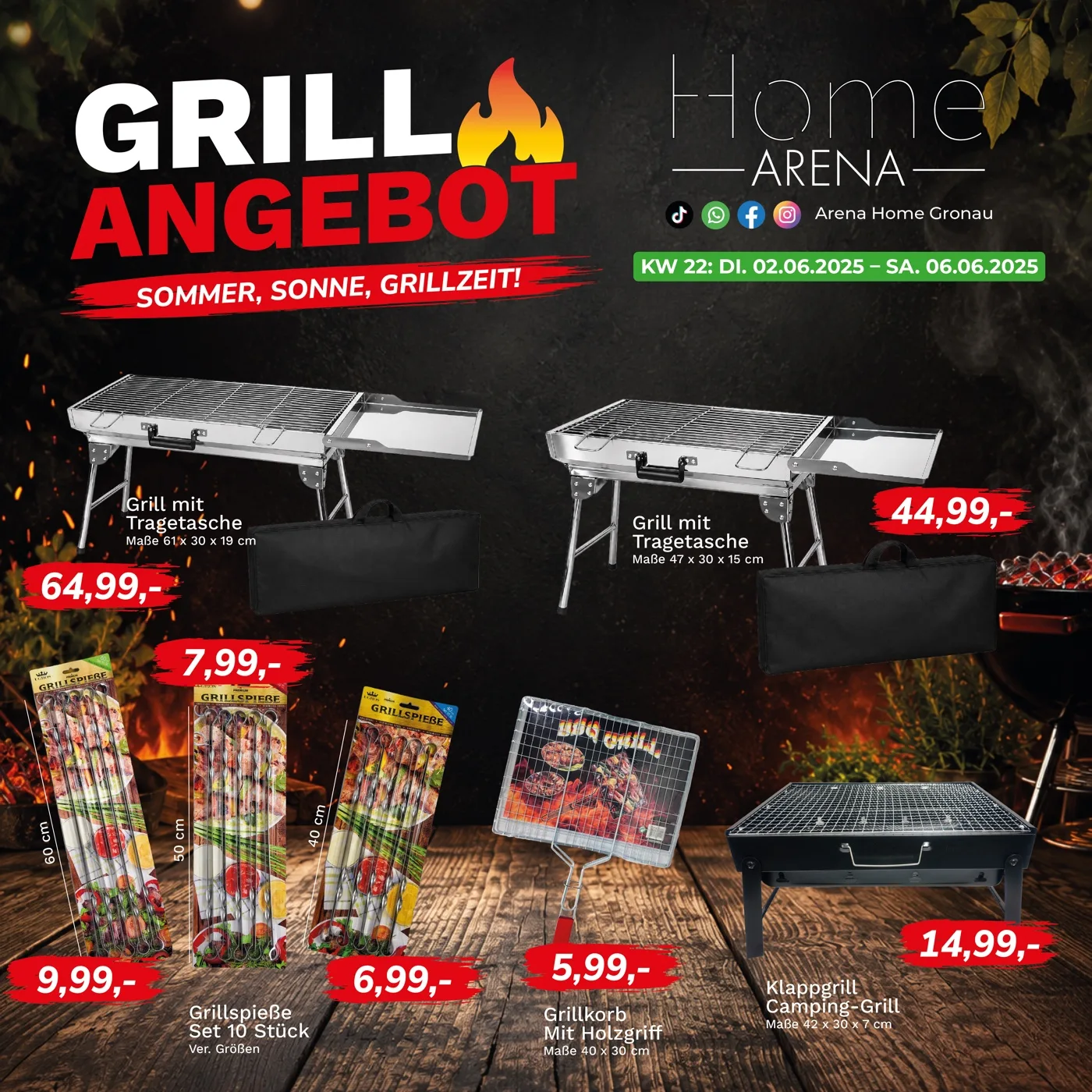 Arena Home Social-Media-Grillangebot