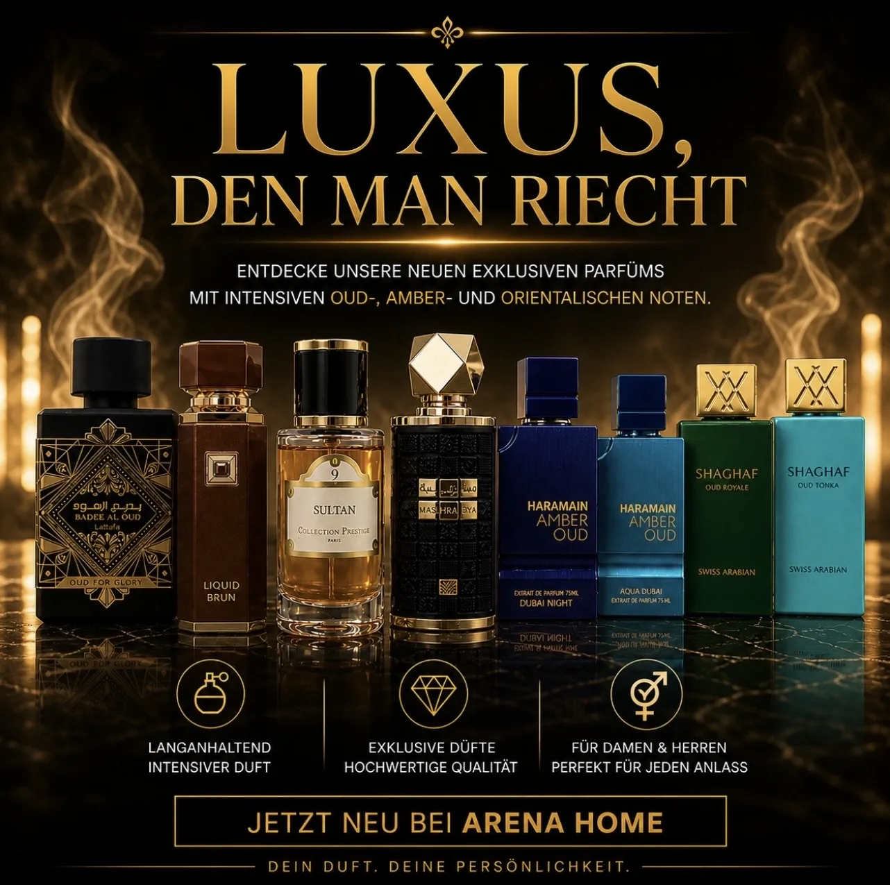 Arena Home Social-Media-Post für exklusive Parfums