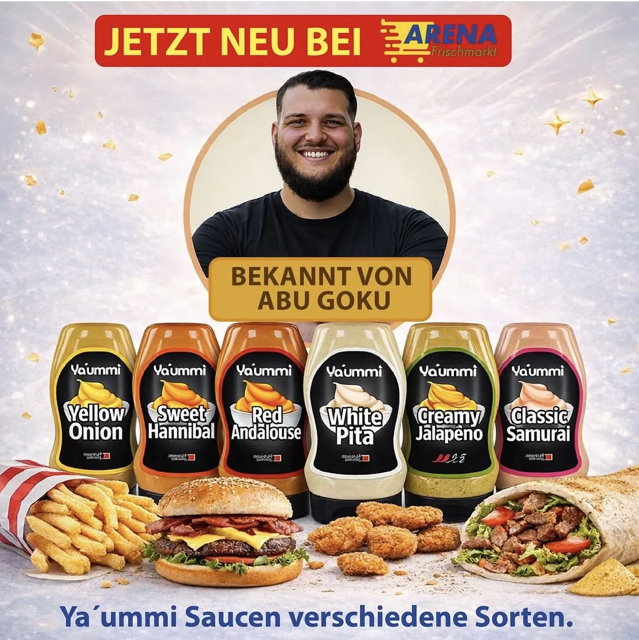 Arena Frischmarkt Social-Media-Post für Ya'ummi Saucen